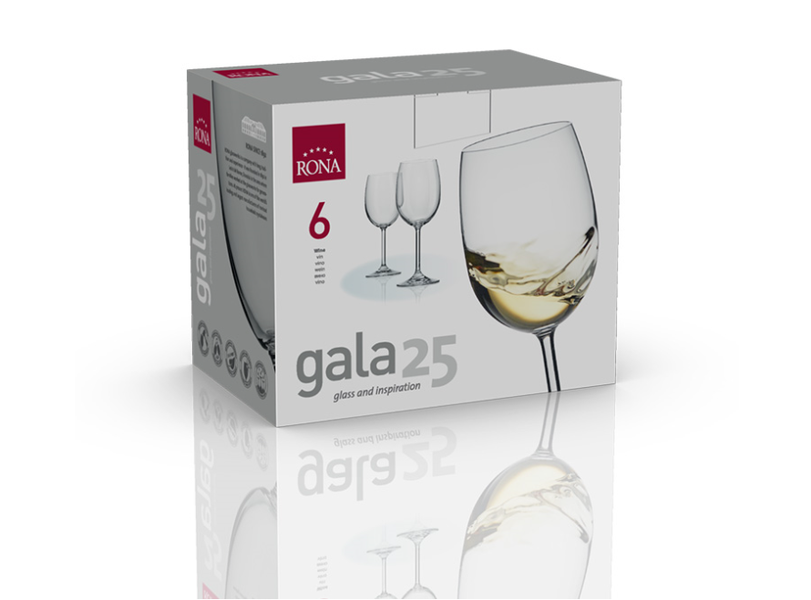 RONA Sklenice na víno GALA 250ml/6ks *