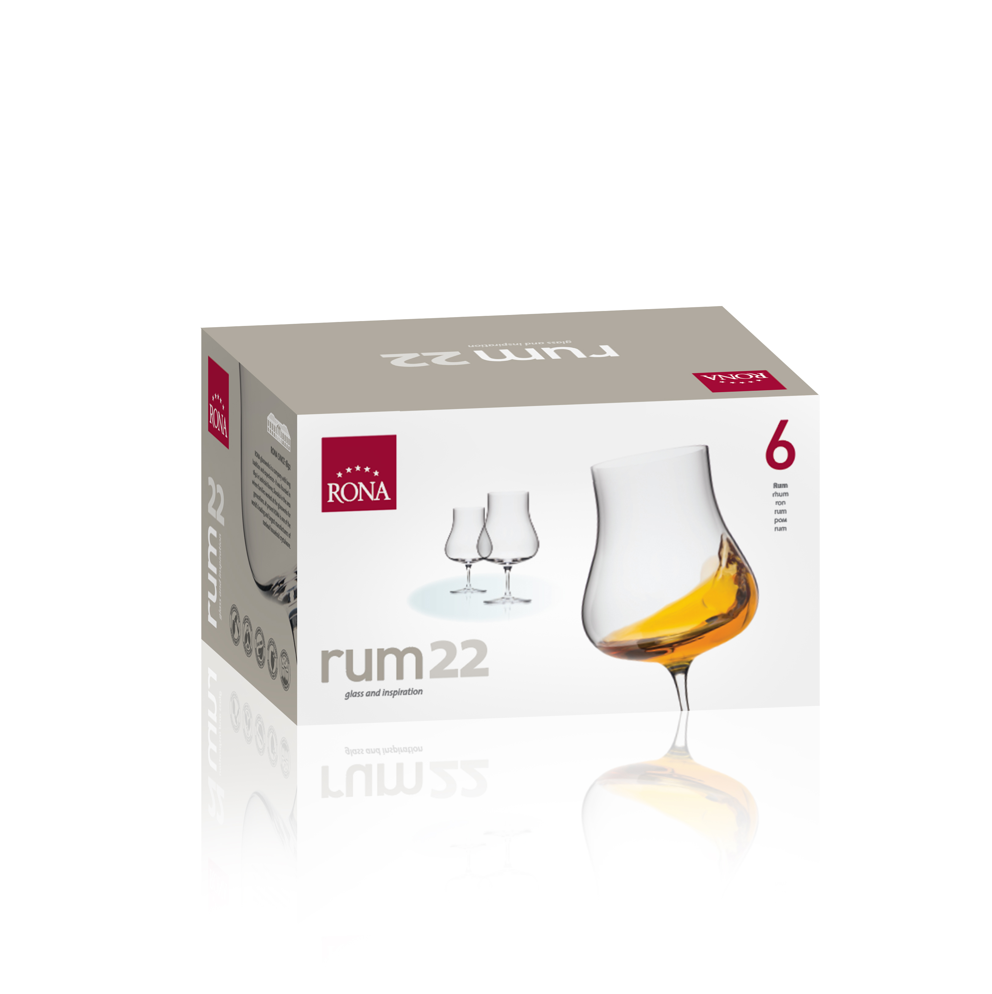 RONA Sklenice na rum 220ml UNIVERSAL 6ks *