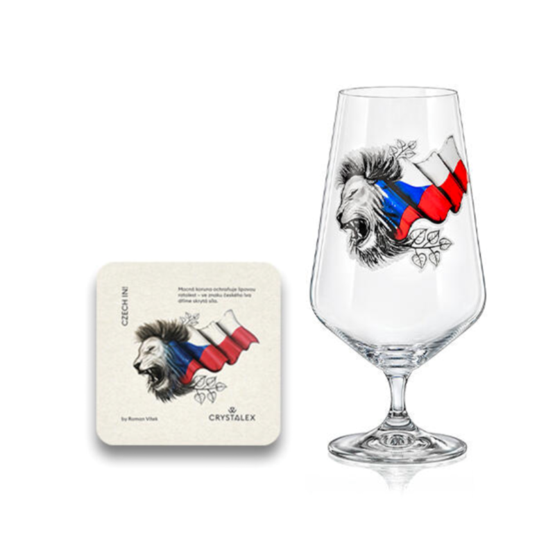 Sklenice na pivo Vlajka Lev 540ml *