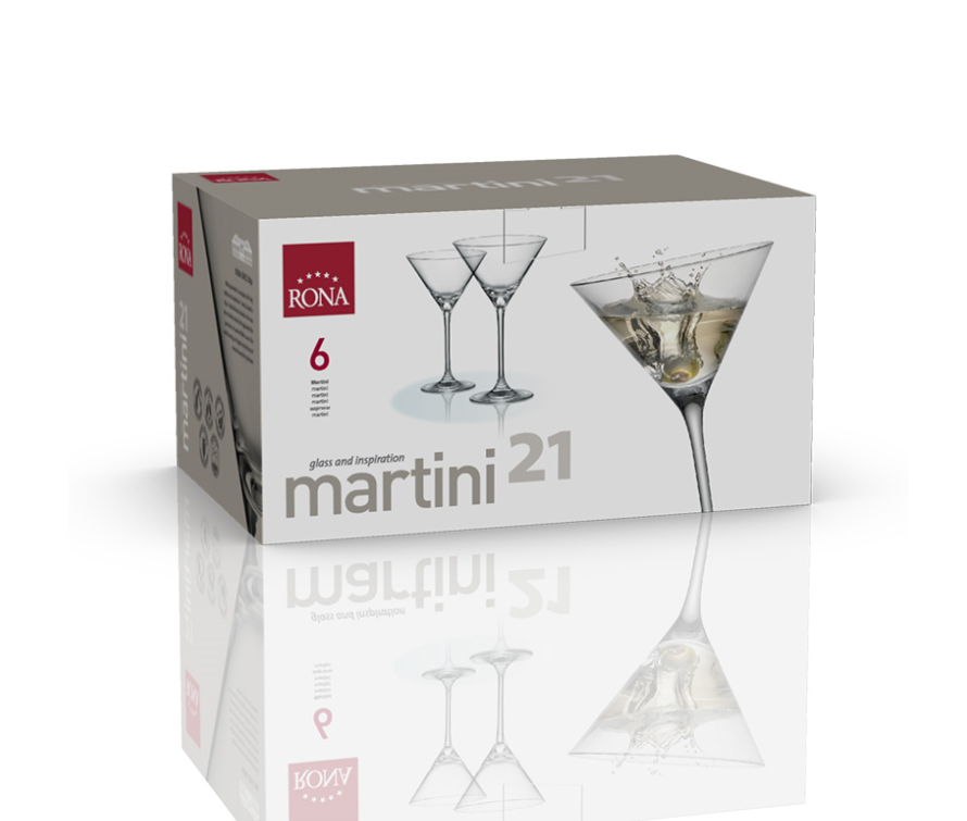 RONA Sklenice na martini CITY 210ml,6ks *