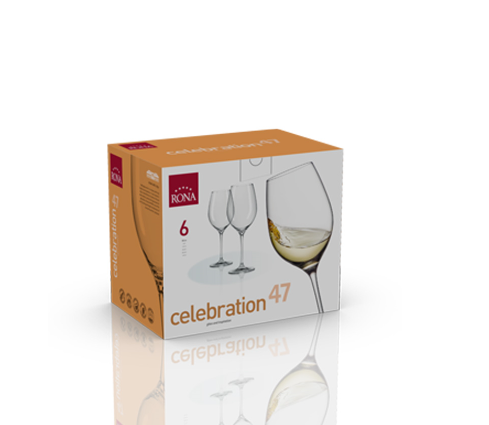 RONA Sklenice na víno CELEBRATION 470ml, 6ks *