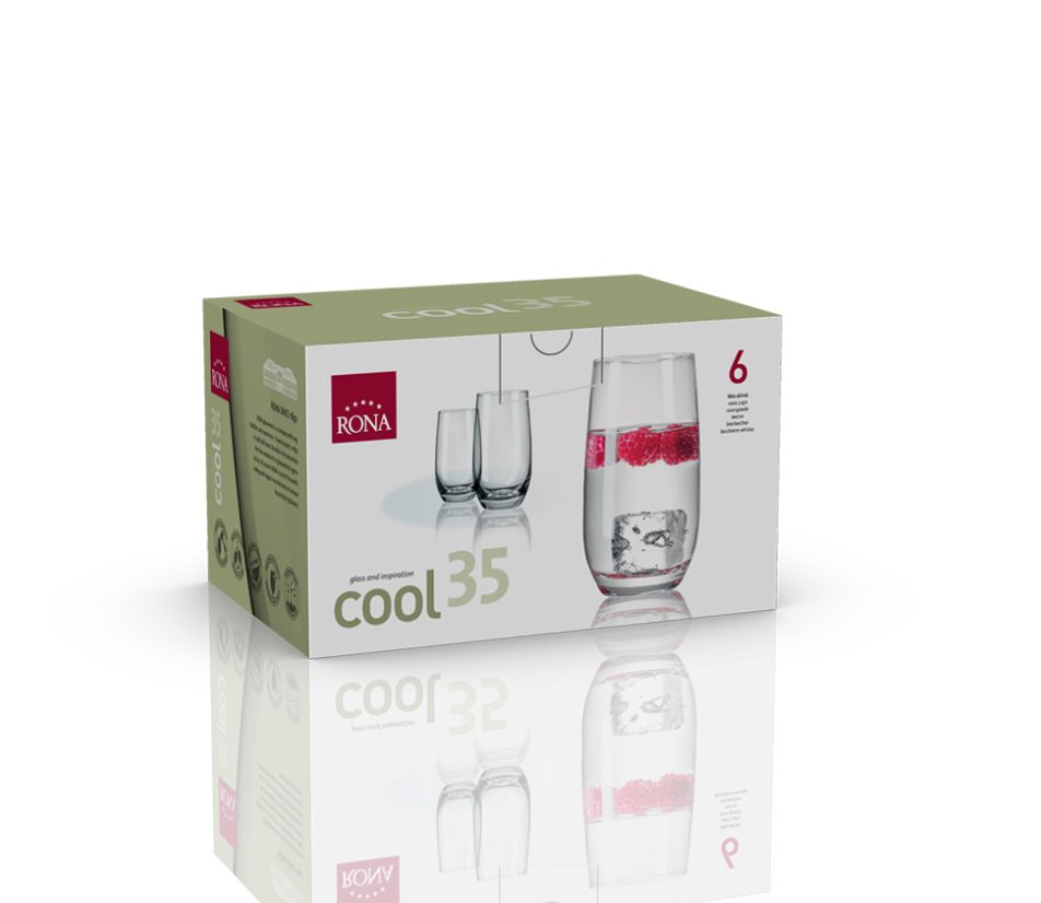 RONA Sklenice na nealko a míchané nápoje COOL 350ml/6ks *