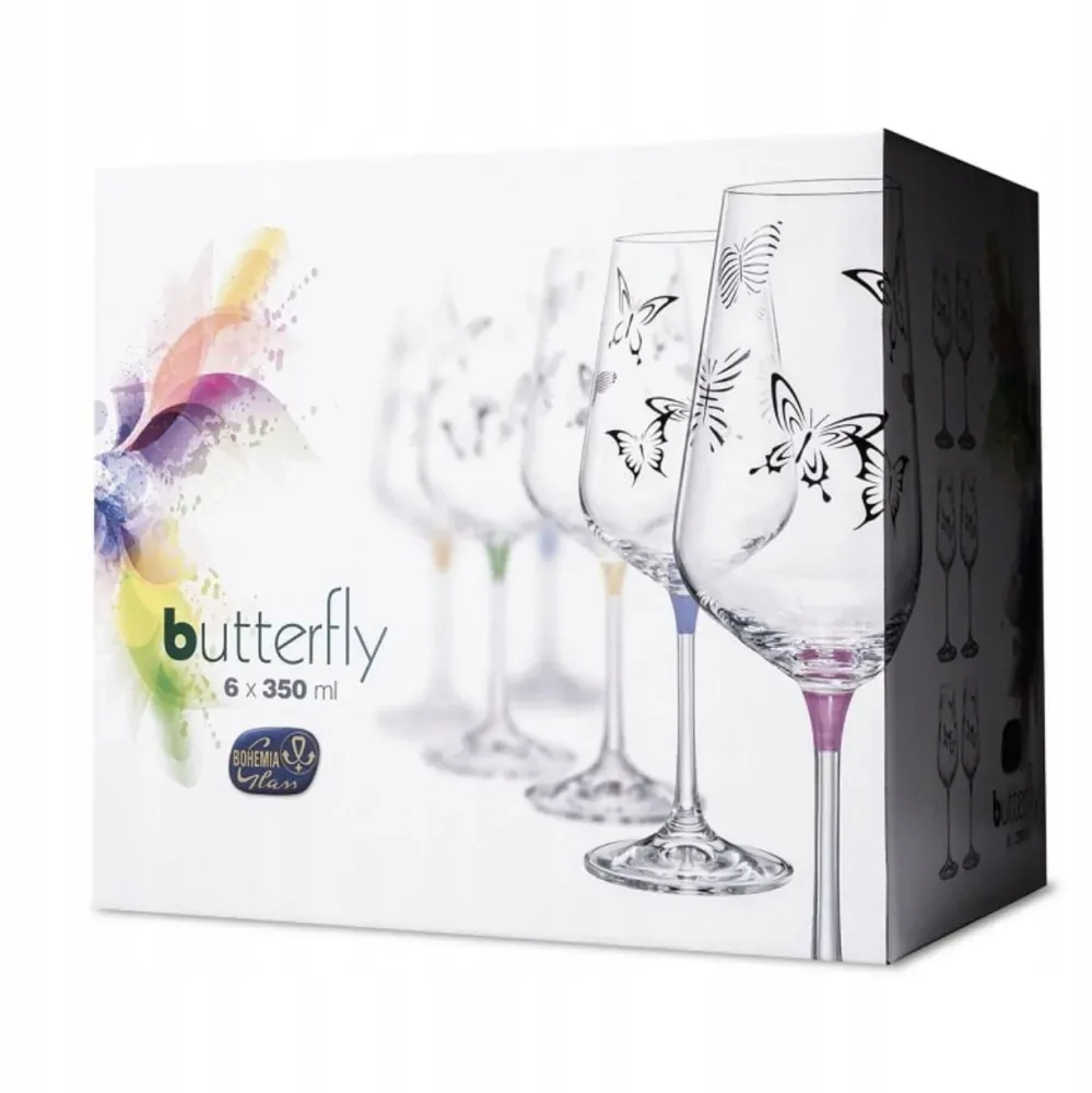 Sklenice na víno Sandra BUTTERFLY 350ml 6ks *