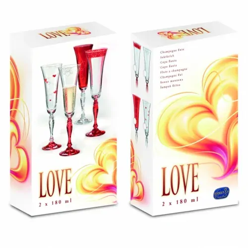 Victoria LOVE set 2kusy skleniček na sekt 180ml *