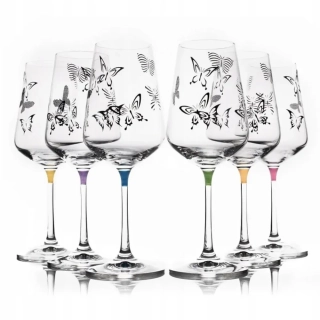 Sklenice na víno Sandra BUTTERFLY 350ml 6ks *