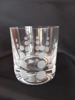 WHISKY sklenice 300ml se silným dnem PUNTÍKY *