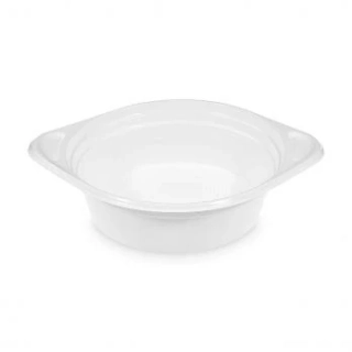 Miska na polévku bílá s uchy PP 500ml / 100ks *
