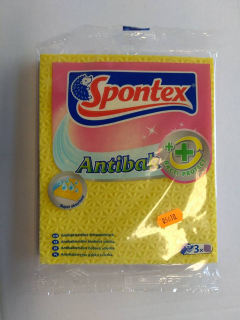 Utěrka houbová antibakteriální Spontex 3ks *